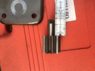 length of shaft from back of gear